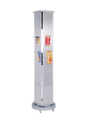 Larghezza mobile 270mm di altezza 1720mm tre lati che girano il supporto dell'opuscolo, scaffali di esposizione del supermercato per i dettaglianti