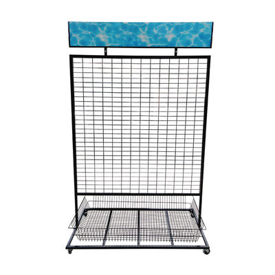 Vendita al dettaglio multifunzionale Mesh Wire Hanging Display Rack del supermercato con i tabelloni per le affissioni del PVC