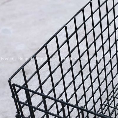 Progettazione moderna semplice del metallo del centro commerciale del carrello portatile della gabbia con il carrello della gabbia di stoccaggio del cuscino del carrello della gabbia della ruota