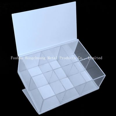 scatola di stoccaggio acrilica di larghezza di lunghezza 220mm di 250mm chiara, chiaro contenitore di gioielli acrilico con il coperchio