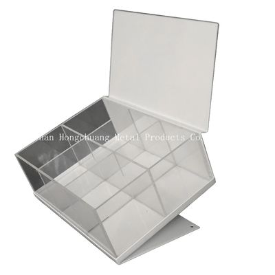 scatola di stoccaggio acrilica di larghezza di lunghezza 220mm di 250mm chiara, chiaro contenitore di gioielli acrilico con il coperchio