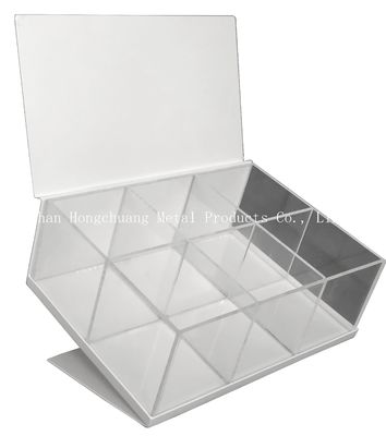 scatola di stoccaggio acrilica di larghezza di lunghezza 220mm di 250mm chiara, chiaro contenitore di gioielli acrilico con il coperchio