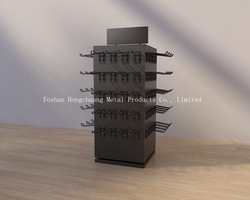 Multi supporto del supporto dell'orecchino di strati del metallo del certificato nero di TUV, banco di mostra girante con il gancio