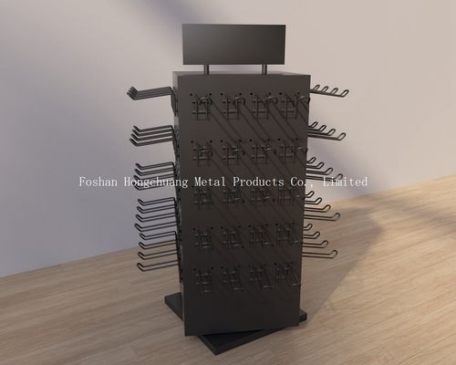 Multi supporto del supporto dell'orecchino di strati del metallo del certificato nero di TUV, banco di mostra girante con il gancio