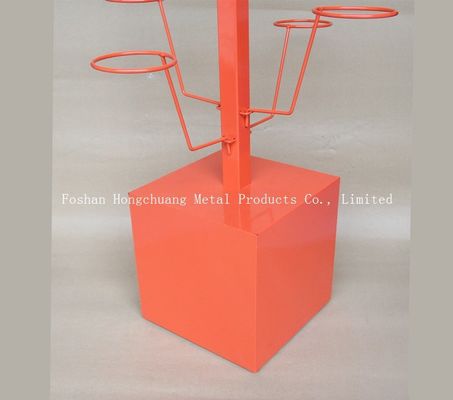 Scaffale di esposizione arancio del cappello di HongChuang di colore, supporto disaplay di helment con approvazione di TUV dell'annuncio