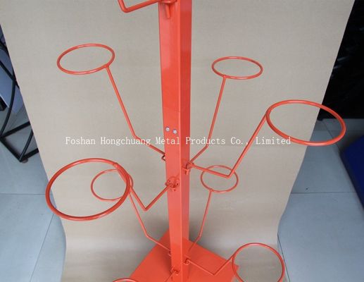 Scaffale di esposizione arancio del cappello di HongChuang di colore, supporto disaplay di helment con approvazione di TUV dell'annuncio