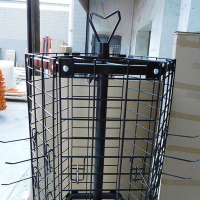 Scaffale di esposizione girante del supermercato degli espositori di approvazione nera di TUV con le ruote