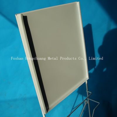 Scaffale di esposizione portatile della rivista del metallo di approvazione H1000mm di TUV, scaffali di libro con  Bianco