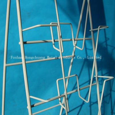 Scaffale di esposizione portatile della rivista del metallo di approvazione H1000mm di TUV, scaffali di libro con  Bianco