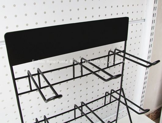 Scaffale di esposizione nero della batteria di H500mm W310mm, scaffale Pegboard dello strumento della parete del garage