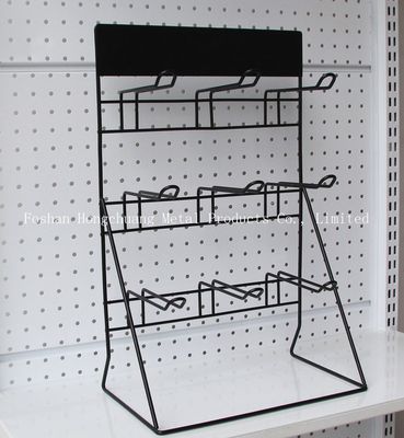 Scaffale di esposizione nero della batteria di H500mm W310mm, scaffale Pegboard dello strumento della parete del garage