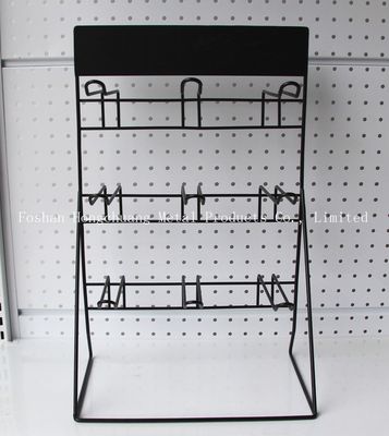 Scaffale di esposizione nero della batteria di H500mm W310mm, scaffale Pegboard dello strumento della parete del garage