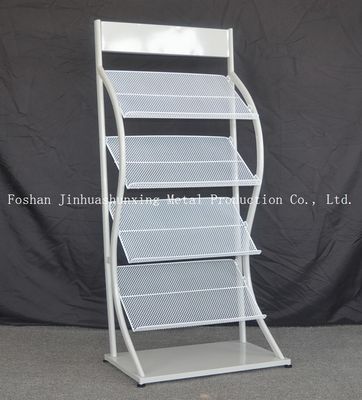 La rivista del metallo delle gomme di H1500mm L480mm quattro, giornali visualizza lo scaffale  Per il deposito di libro, annuncio