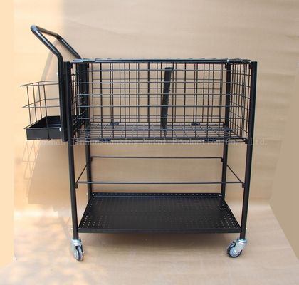 alto 370mm ampio carretto di insegnamento di tennis della palla di Ballport 325 dello scaffale di stoccaggio dell'articolo sportivo di 800mm, colore nero