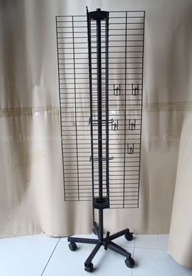 Quattro lo scaffale di esposizione girante parteggiato di W500mm H1800mm, accessori del telefono cellulare visualizza lo scaffale con il gancio