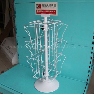Esposizione girante della cartolina d'auguri di H650mm L200mm, supporto girante della rivista per i libri
