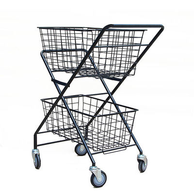 Due strati di H950mm W600mm dell'articolo sportivo dello scaffale di stoccaggio, carrello della pallina da tennis pieghevole