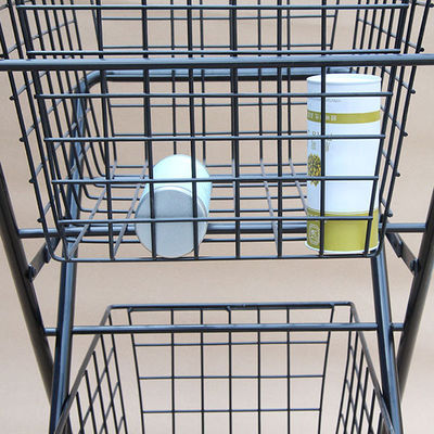 Due strati di H950mm W600mm dell'articolo sportivo dello scaffale di stoccaggio, carrello della pallina da tennis pieghevole