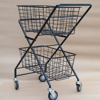 Due strati di H950mm W600mm dell'articolo sportivo dello scaffale di stoccaggio, carrello della pallina da tennis pieghevole