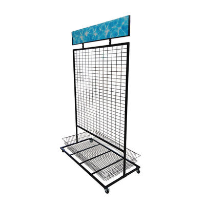Vendita al dettaglio multifunzionale Mesh Wire Hanging Display Rack del supermercato con i tabelloni per le affissioni del PVC