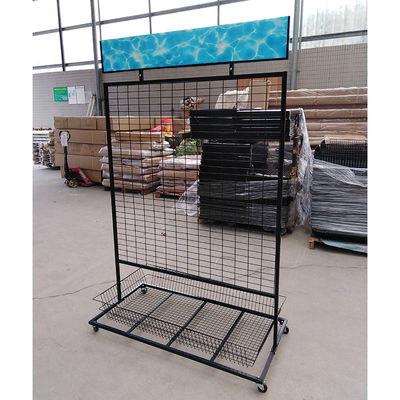 Vendita al dettaglio multifunzionale Mesh Wire Hanging Display Rack del supermercato con i tabelloni per le affissioni del PVC