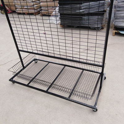 Vendita al dettaglio multifunzionale Mesh Wire Hanging Display Rack del supermercato con i tabelloni per le affissioni del PVC