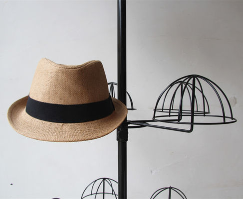 Scaffale di esposizione multi livello del cappello del certificato di TUV di colore nero smontabile