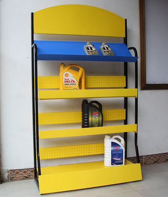 Scaffali indipendenti di colore 4 del metallo giallo della fila per il deposito degli accessori dell'automobile