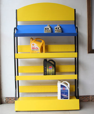 Scaffali indipendenti di colore 4 del metallo giallo della fila per il deposito degli accessori dell'automobile