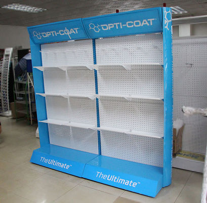 La lunghezza blu Peg Hook Display Rack Powder di profondità 1000mm di colore 500mm ha ricoperto