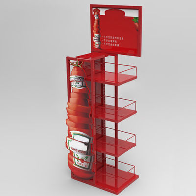Scaffale di esposizione della bevanda della birra della soda del supermercato di colore rosso di Fashoinable