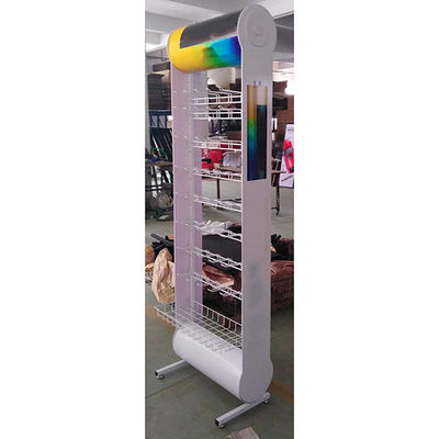 Scaffale di esposizione bianco su ordinazione della batteria di colore di stile moderno 600*355*2030mm