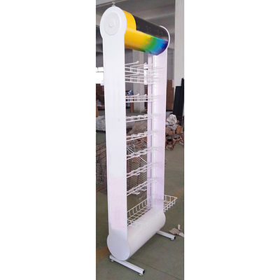 Scaffale di esposizione bianco su ordinazione della batteria di colore di stile moderno 600*355*2030mm