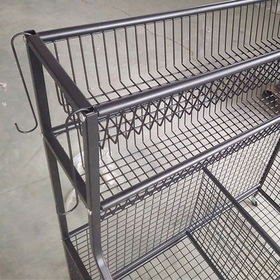 42inch organizzatore Rack With Baskets dell'articolo sportivo di lunghezza di altezza 36inch e ganci