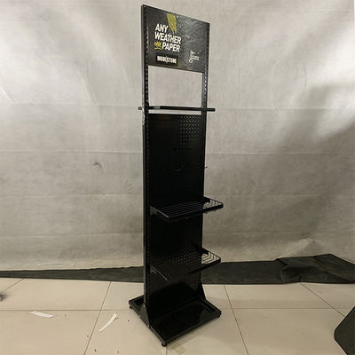 Supporto nero dello scaffale di esposizione di colore D500mm H2000mm per stoccaggio