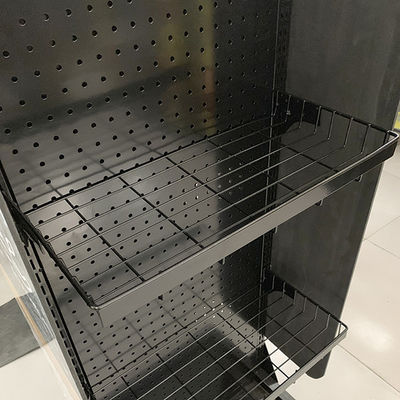 Supporto nero dello scaffale di esposizione di colore D500mm H2000mm per stoccaggio
