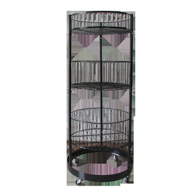 Altezza nera del cilindro 497mm Dia Grocery Display Rack 1080mm del metallo