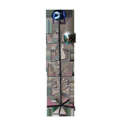 Scaffali di esposizione neri del supermercato di altezza 1850mm di colore, scaffale del casco di sicurezza