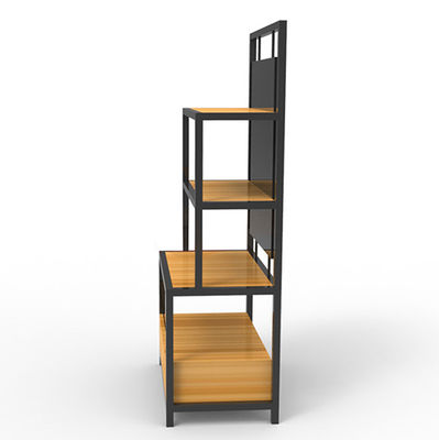 Ferro di larghezza 350mm di lunghezza 650mm e scaffali di legno, ferro ed il nero di legno dello scaffale per libri