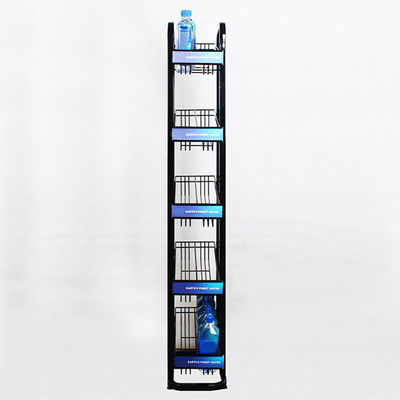 Scaffale della bottiglia di acqua minerale di 5 pavimenti con Logo Metal 240W*500L*1450mmH