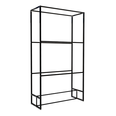 Scaffale di esposizione su ordinazione del tessuto di Rack Black Three Tires dell'organizzatore dell'abbigliamento di strato
