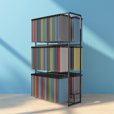 Scaffale di esposizione su ordinazione del tessuto di Rack Black Three Tires dell'organizzatore dell'abbigliamento di strato